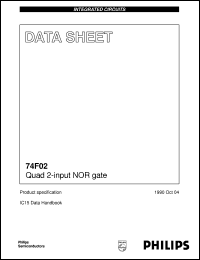 datasheet for I74F02N by Philips Semiconductors