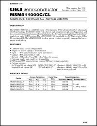 datasheet for MSM511000C-60JS by 