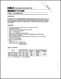 datasheet for MSM5117100-70JS by 