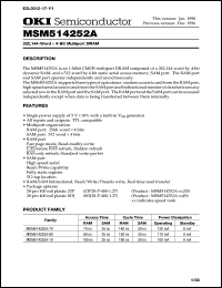 datasheet for MSM514252A-70ZS by 