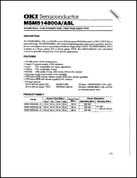 datasheet for MSM514800ASL-80JS by 