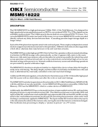 datasheet for MSM518222-30GS-K by 