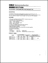 datasheet for MSM51V17100-80TS-L by 