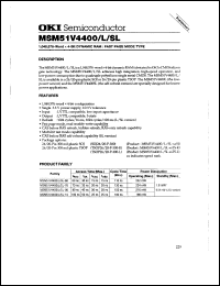 datasheet for MSM51V4400L-60SJ by 