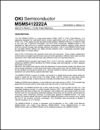 datasheet for MSM5412222A-30JS by 