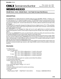 datasheet for MSM548333TS-K by 