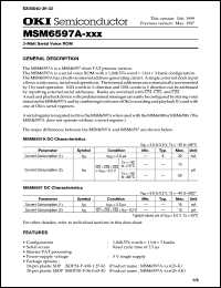 datasheet for MSM6597A-xxxGS-AK by 