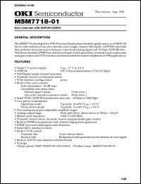 datasheet for MSM7718-01TS-K by 