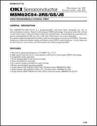 datasheet for MSM82C54-2JS by 