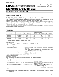 datasheet for MSM9805-xxxGS-K by 