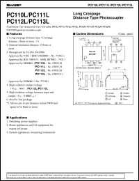 datasheet for PC110L by Sharp