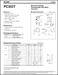 datasheet for PC353T by Sharp