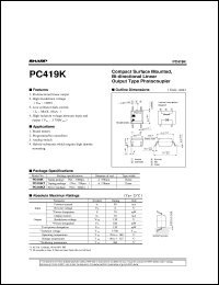 datasheet for PC419K by Sharp