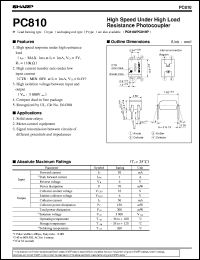 datasheet for PC810 by Sharp