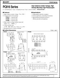 datasheet for PC816 by Sharp