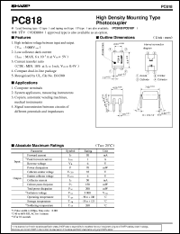 datasheet for PC818 by Sharp