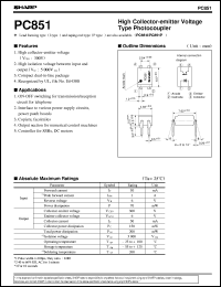datasheet for PC851 by Sharp
