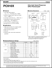 datasheet for PC910X by Sharp