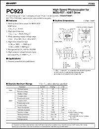datasheet for PC923 by Sharp