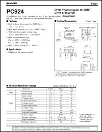 datasheet for PC924 by Sharp