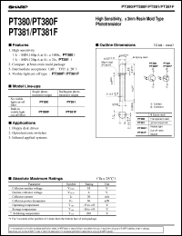 datasheet for PT380 by Sharp