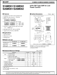 datasheet for S16MD01 by Sharp