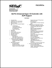 datasheet for FDC37B72X by Standard Microsystems Corporation