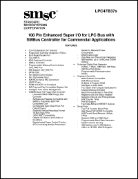 datasheet for LPC47B37x by Standard Microsystems Corporation