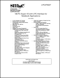 datasheet for LPC47N227-MN by Standard Microsystems Corporation
