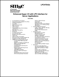 datasheet for LPC47S42x by Standard Microsystems Corporation