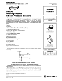 datasheet for MPX50GVSX by Motorola
