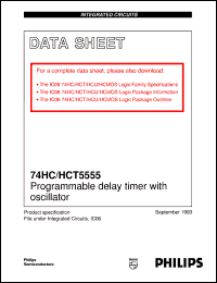 datasheet for 74HC5555N by Philips Semiconductors