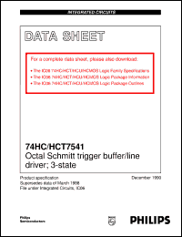 datasheet for 74HC7541DB by Philips Semiconductors