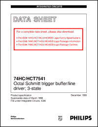 datasheet for 74HC7541N by Philips Semiconductors