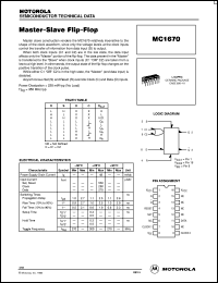 datasheet for MC1670L by Motorola