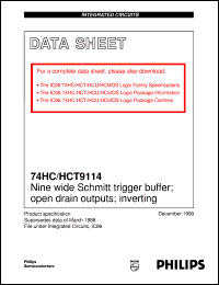 datasheet for 74HC9114U by Philips Semiconductors