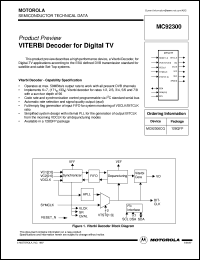 datasheet for MC92300CG by Motorola