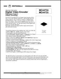 datasheet for MC44725VFU by Motorola