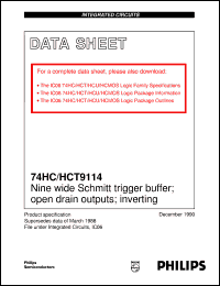 datasheet for 74HCT9114U by Philips Semiconductors