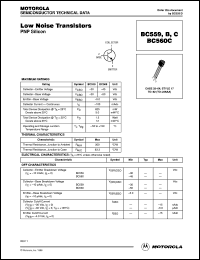 datasheet for BC560C by Motorola