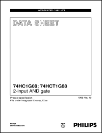 datasheet for 74HCT1G08GW by Philips Semiconductors