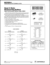 datasheet for MC74HC126AN by Motorola