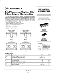 datasheet for MC74AC652DW by Motorola