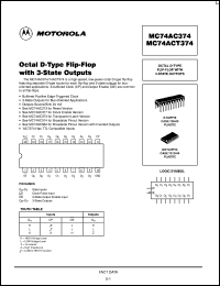datasheet for MC74AC374DW by Motorola