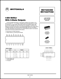 datasheet for MC74ACT350N by Motorola