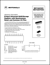 datasheet for MC74ACT323N by Motorola