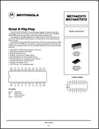 datasheet for MC74AC273D by Motorola