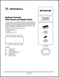 datasheet for MC74AC190D by Motorola