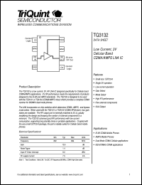 datasheet for TQ3132 by TriQuint Semiconductor, Inc.