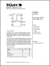 datasheet for TQ3632 by TriQuint Semiconductor, Inc.
